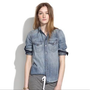 Madewell Western Jean Shirt in Desert Willow Wash